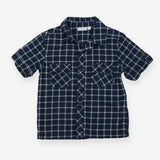 Blue Plaid Short Sleeve Shirt