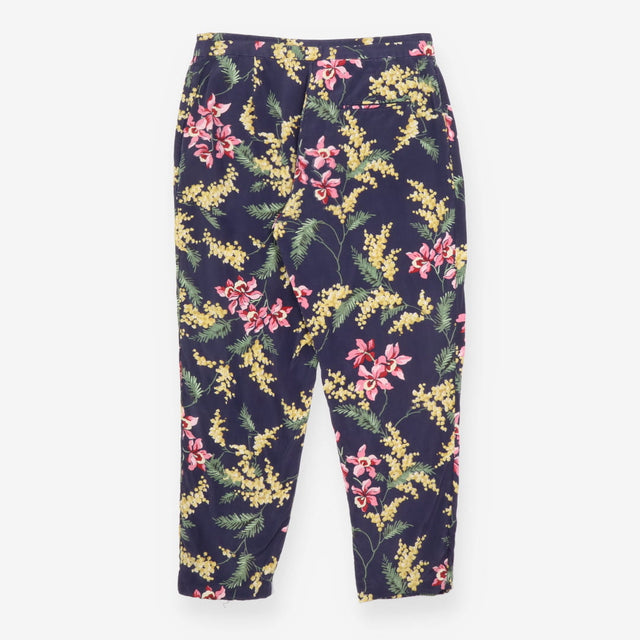 Whistles Floral Trousers Navy Pink Yellow Mimosa O