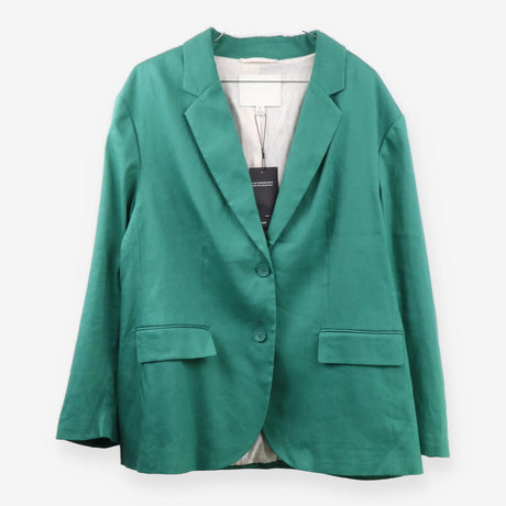 Green Linen Blend Blazer