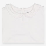 Bodysuit Short Sleeve White Collared