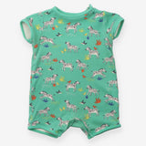 Romper Shortie Green Zebra