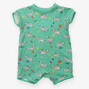 Romper Shortie Green Zebra
