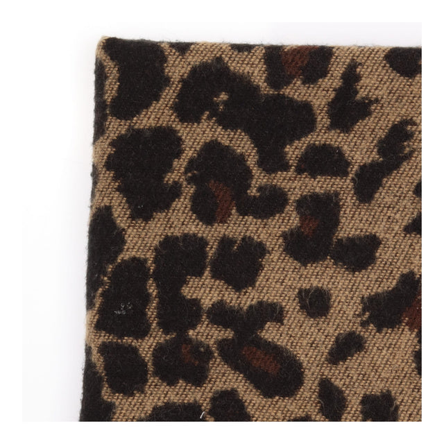 Scarf Animal Print Fringed Brown