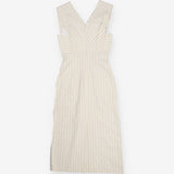 Cream pinstripe dress