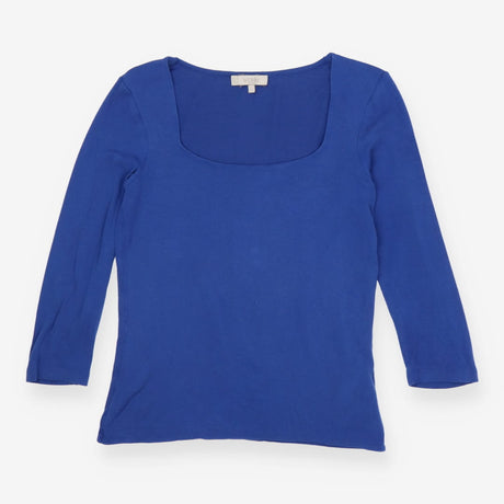 Hobbs Square Neck Long Sleeve Top - blue