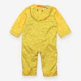Rainsuit yellow raindrop duck