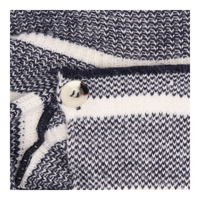 Maternity Cardigan Navy White Stripe Tie Waist