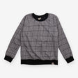 T-shirt long sleeve check grey and black