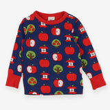 T-shirt long sleeve blue apple orchard