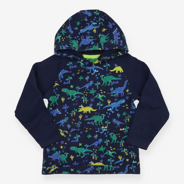 Hoodie Sweater Navy with Dinosaurs