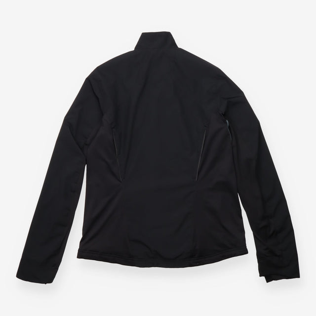 Running Jacket Black Windproof Reflective Zip Up