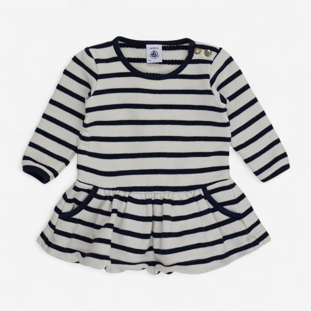 Dress Jersey Navy and White Stripe