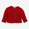 Cardigan knit red with pockets