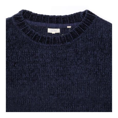 Jumper Crew Neck Chenille Ribbed Navy