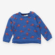 Sweater blue with red arrows print