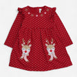Dress Long Sleeve Spotter with Reindeer Pockets
