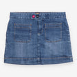 Joules Blue Denim Mini Skirt Front Pockets