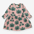 Dress pink chestnut leaf