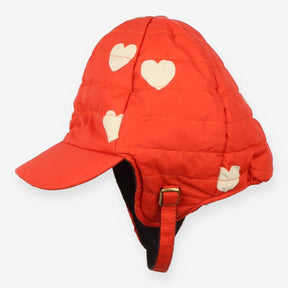 Insulator All Over Hearts Print Hat Red