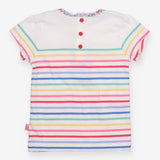 Tee Stripe floral pocket flamingo SS