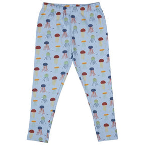 Leggings Blue with Multicoloured Jellyfish