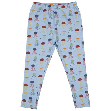 Leggings Blue with Multicoloured Jellyfish