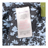 Black Cornflower Blue Floral 100% Viscose Empire W