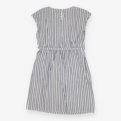 Maternity and nursing smock blue and white stripe