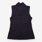 Navy Sleeveless Draped Cowl Neck Top