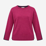 Berry Purple Organic Cotton Modal Blend Contrast T