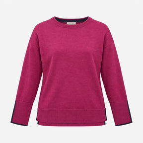 Berry Purple Organic Cotton Modal Blend Contrast T