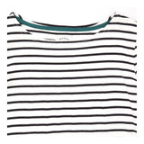 Cream & Navy Striped Harbour Breton Top