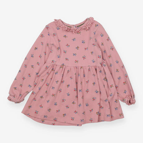 Dress long sleeve pink frill floral