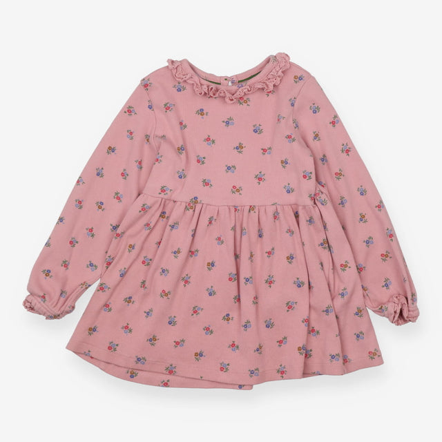 Dress long sleeve pink frill floral