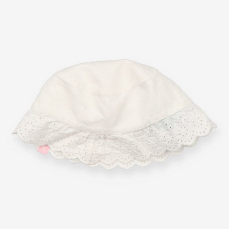 Sunhat white lace edge