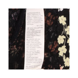 Midi Dress Black Patchwork Ditsy Floral Short Slee