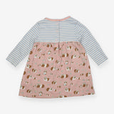Dress Long Sleeved Blue Stripe and Pink Guineapigs