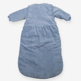 Sleeping Bag Velour Ribbed Blue Bear with Removabl