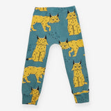 Leggings Green with Yellow Lynx