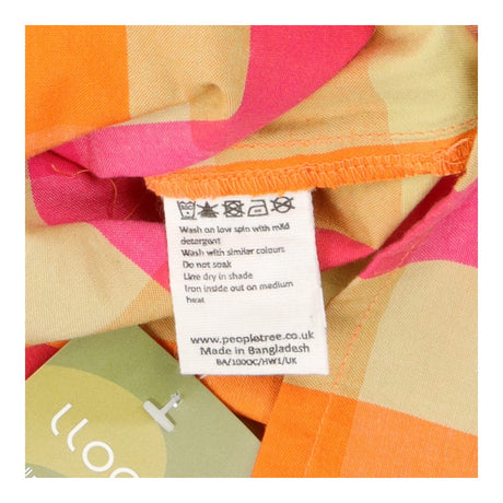 Orange Check Sleeveless Blouse Organic Cotton