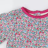 Floral Long Sleeve Pink Collar