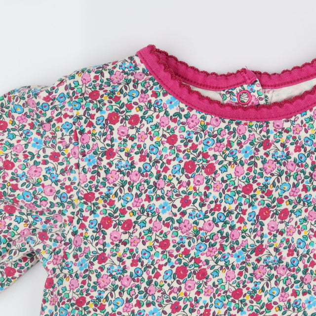 Floral Long Sleeve Pink Collar