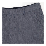 Navy Striped Wide Leg Trousers