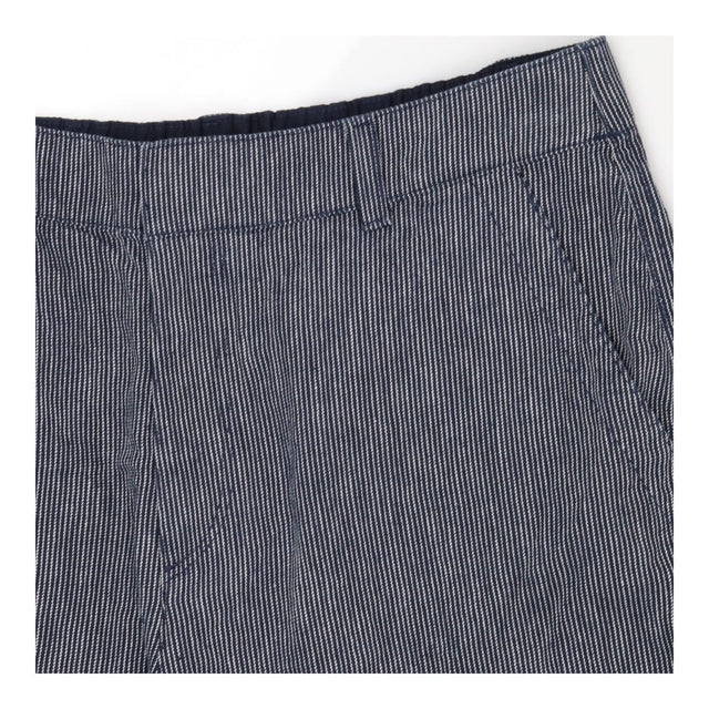 Navy Striped Wide Leg Trousers