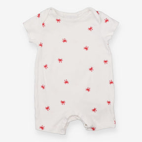 White Romper with Red Lobsters