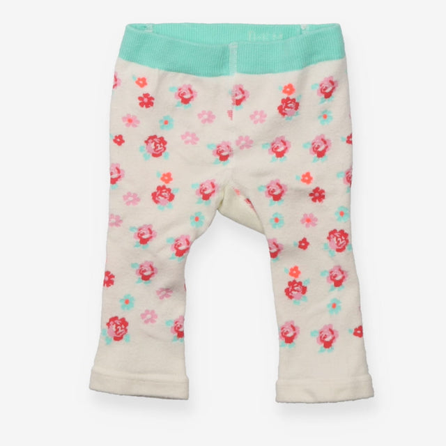 Mouse Knit Leggings with Pink Flowers