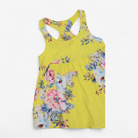 Strappy Dress Yellow with Floral 