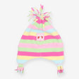 Winter Hat Pastel Striped with Tassels 