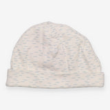 Baby hat white white blue small line