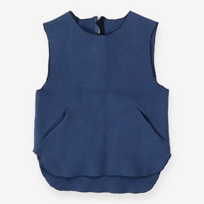 Cashmere Wool Blue Structured Vest – Women’s Winte